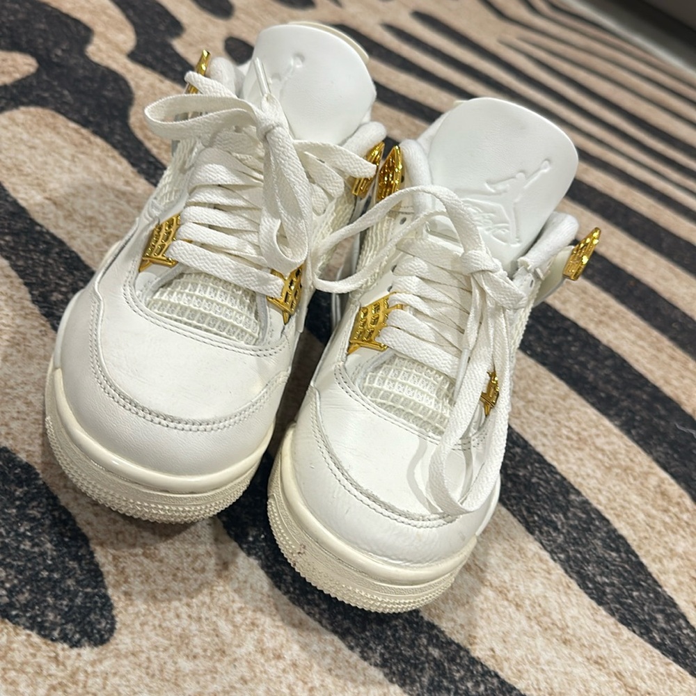 White and Gold Jordan’s